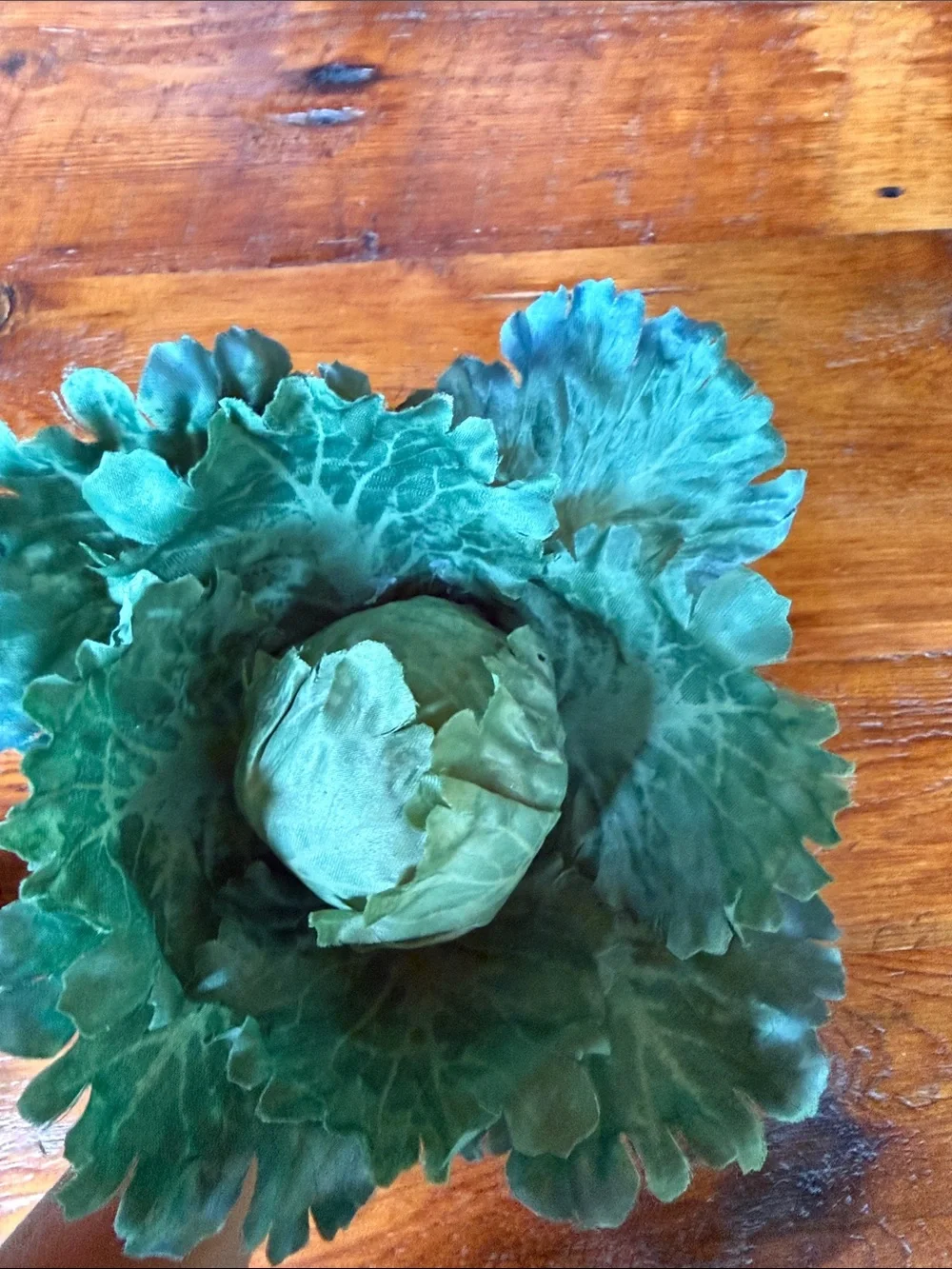 🥬 Decorative Fall/Spring Faux Kale Pick 6” D x 10” Blue/Green set of 3